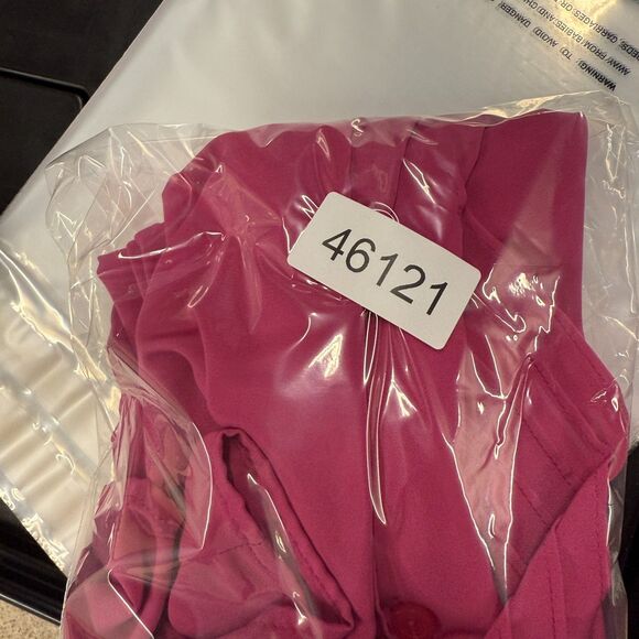 Essentials Shirt Women 3X Plus Pink Button Up Collared Short Sleeve Pleated - Picture 7 of 7